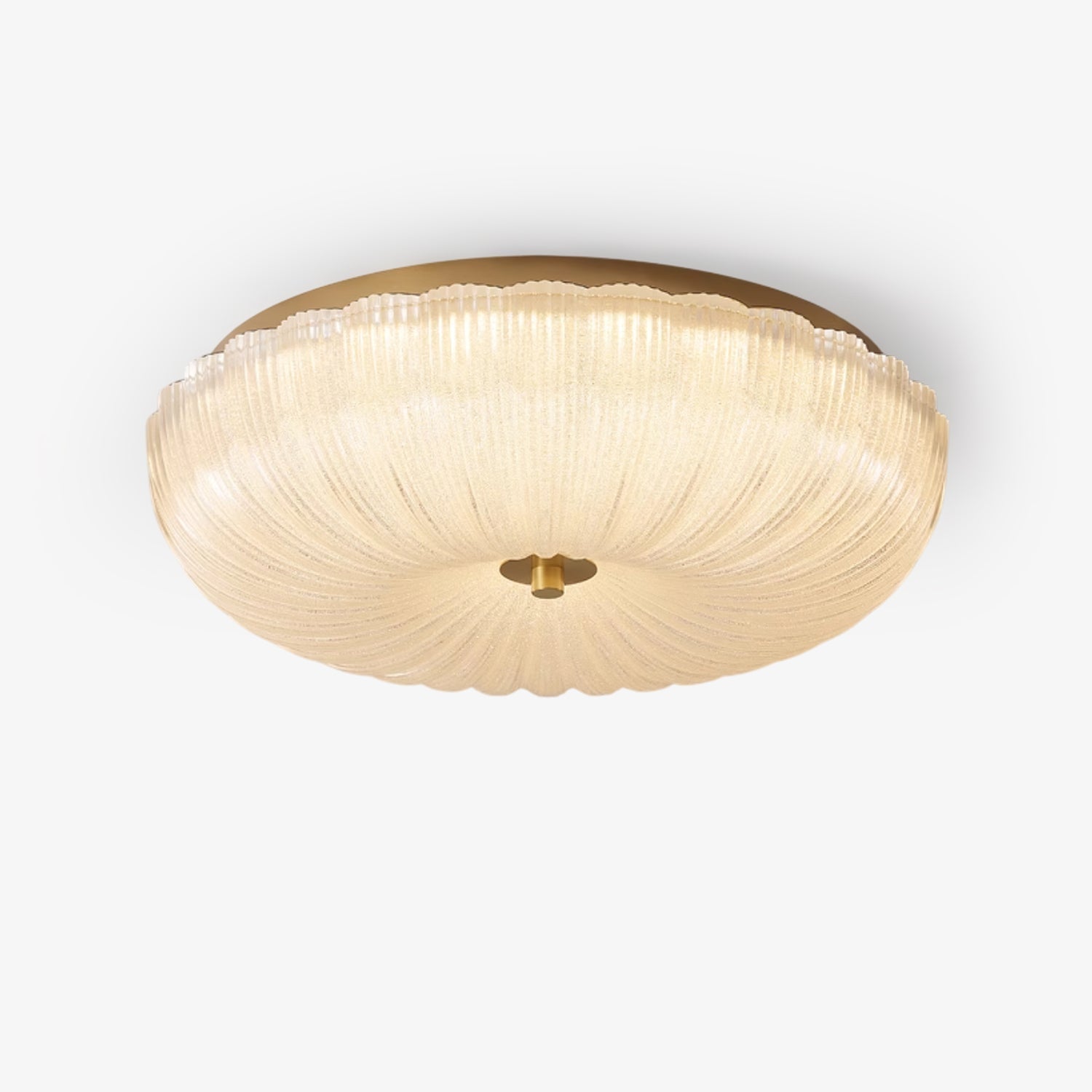 Nyra Ripple Glass Ceiling Light, Warm or Cool Glow, 4 Sizes