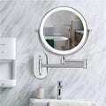 Rechargeable LED Vanity Mirror, Luminex Chrome Magnifying Wall Mount