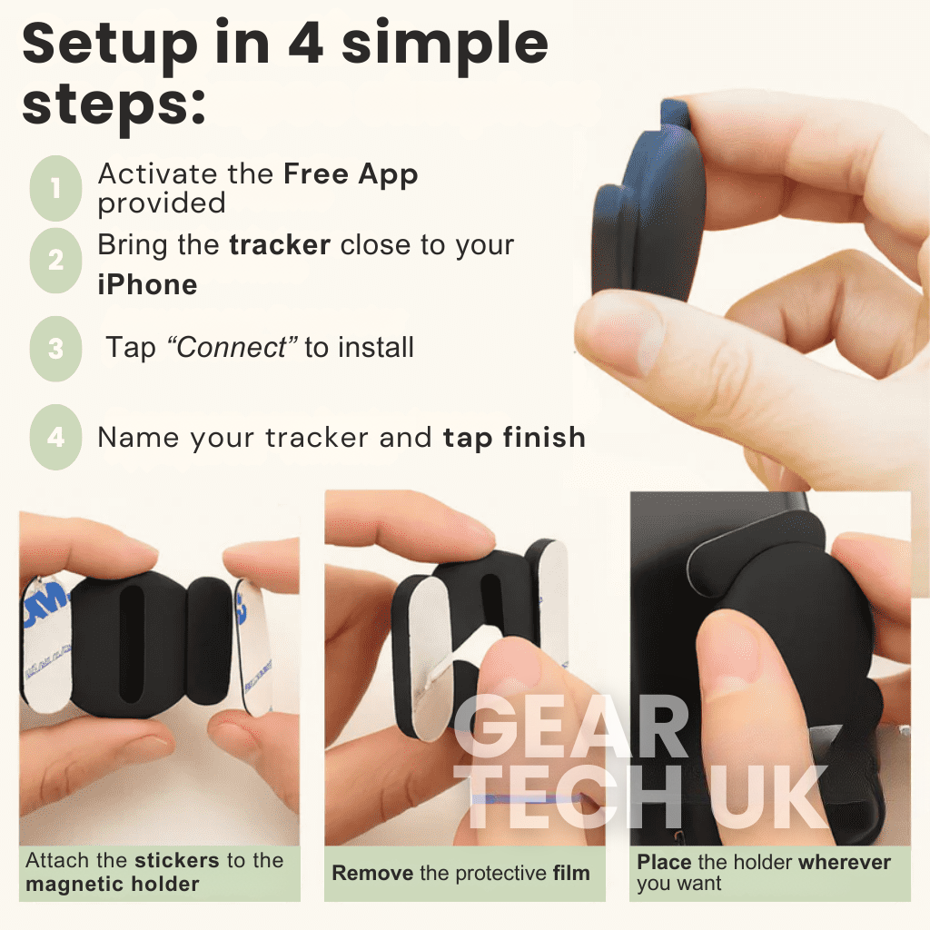 Localizzatore GPS per bicicletta VeloGuard, senza abbonamento, compatibile con Android e iOS