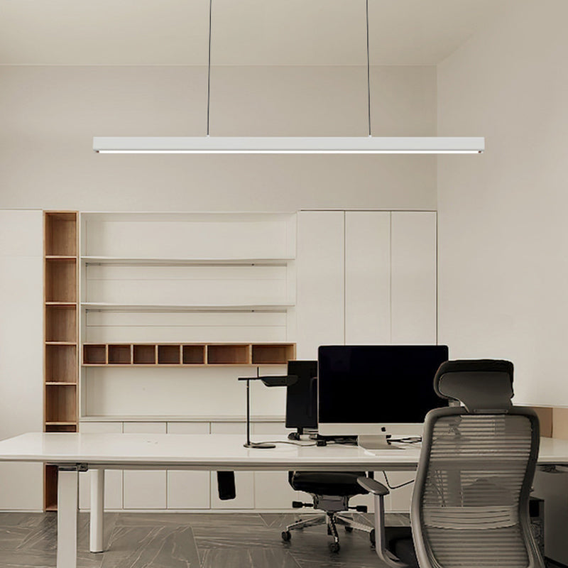 Lampada a sospensione lineare minimalista classica Orva in bianco e nero | Fioriscas