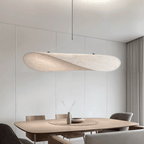 Lyra LED-lysekrone med lagdelt silke-bladskærm, nordisk design