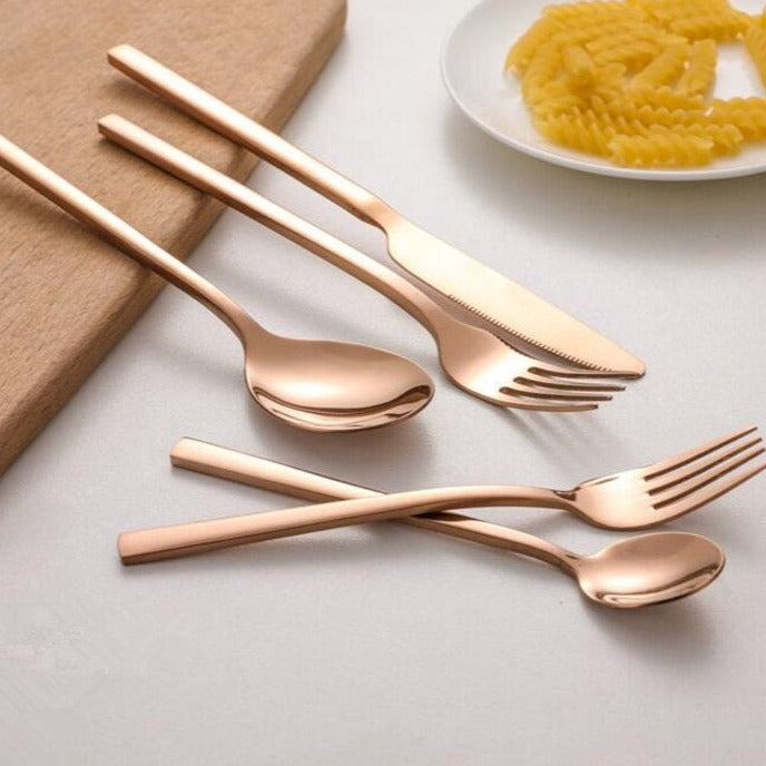Flatware Set For Six, AstraLuxe 30-Piece Stainless Steel Cutlery