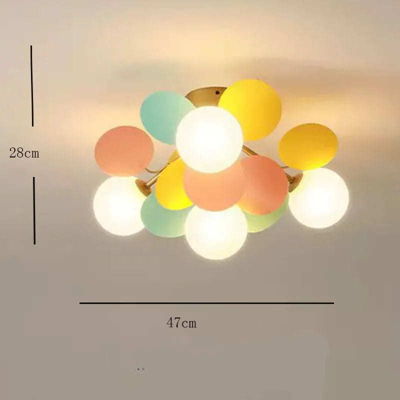 Aria Moderní bublinkový shluk stropní světlo, barevné | Fioriscas