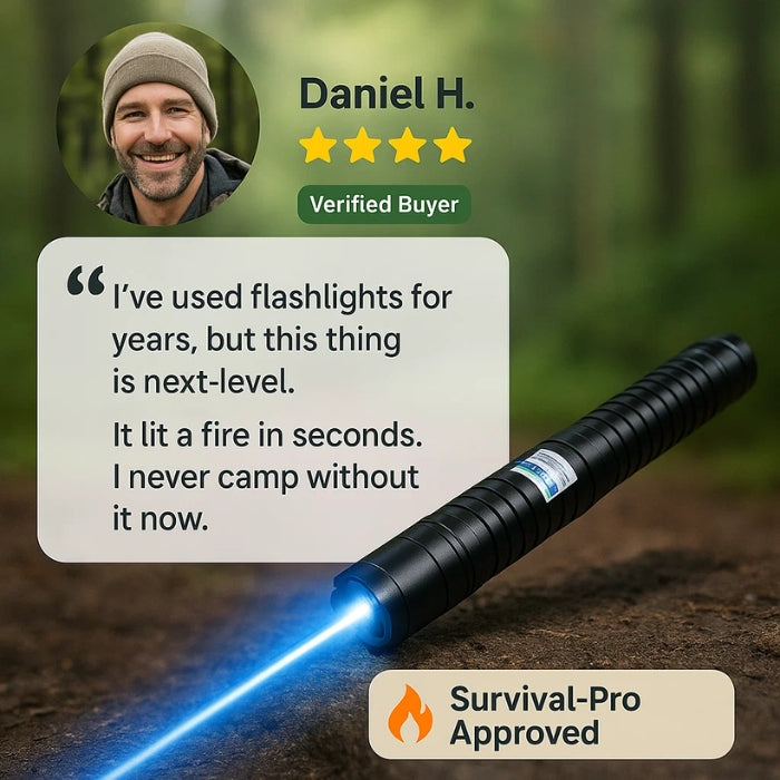 Laser-Taschenlampe, wasserdichte AeroForge Pro Feuerstarter-Fackel fürs Camping