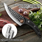 Japanese-Style Chef Knife, OrionKoi Wood-Handle Stainless Blade