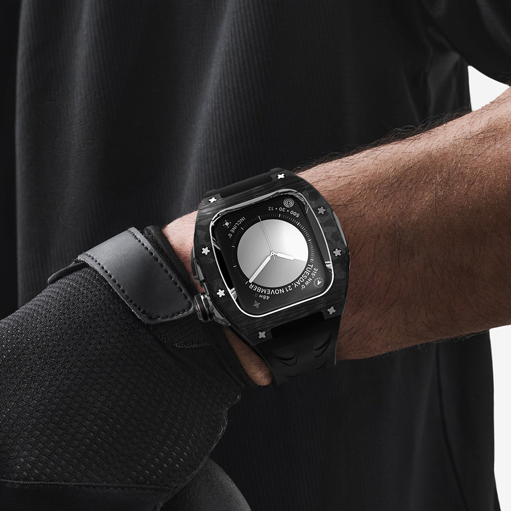 Carbon Fiber Titanium Retrofit Case, NovaCarb S10 Apple Watch Kit