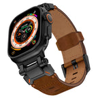 Řemínek na Apple Watch z kůže Crazy Horse, titanový adaptér, ručně šitý