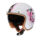 Featherweight Open-Face Motorcycle Helmet, Retro Style, DOT and ECE Certified