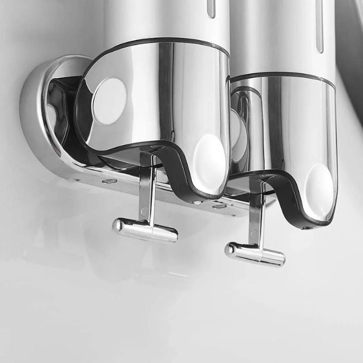 Wall Mounted Soap Dispenser | SudsStation Bathroom Organizer | Stainless Steel & ABS | 16.9 fl oz | Set of 1–3