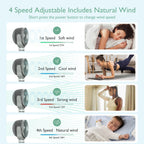 FlexGrip klemmeventilator til barnevogn, USB-genopladelig, fleksibelt stativbeslag