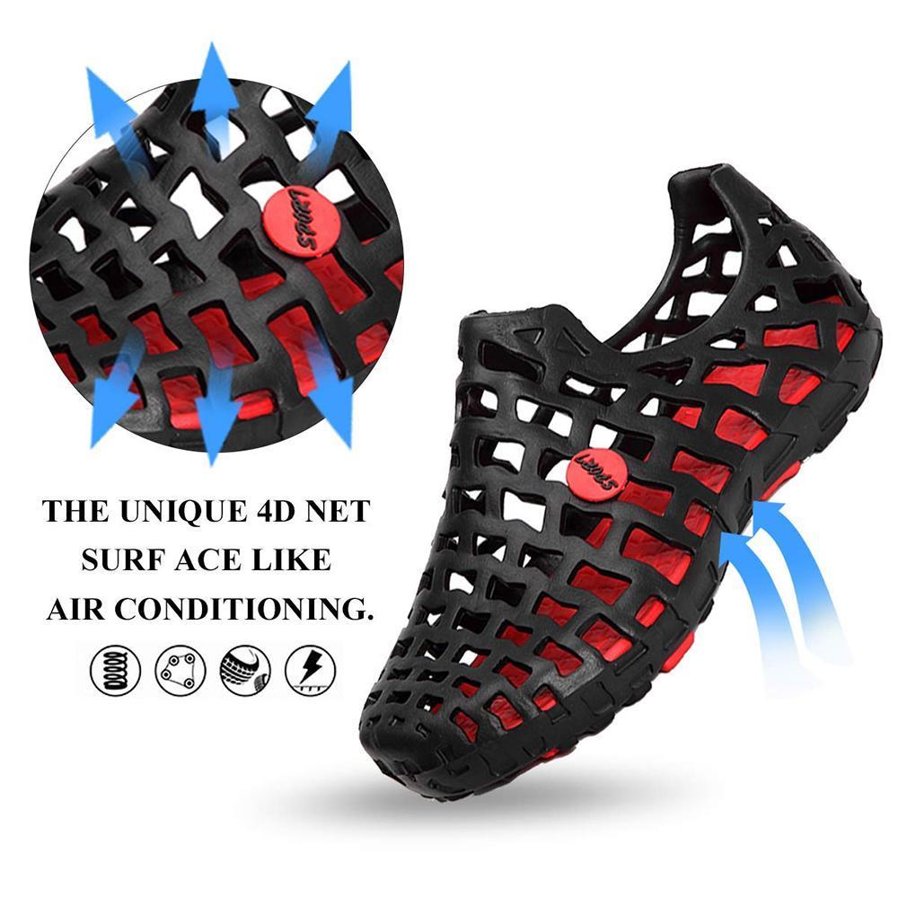 Breathable Hollow Design Solid Flat
