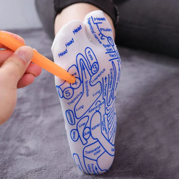 Ponožky na reflexní masáž nohou SoleComfort s nástrojem pro tlakové body