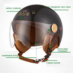 Kask motocyklowy z włókna węglowego, z certyfikatem CE, lekki