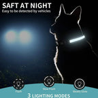 LumaPaw waterdichte hondenhalsband, ledlampje en sleuf voor AirTag-tracker