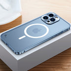 Metal Frame Magnetic Charging Case For iPhone