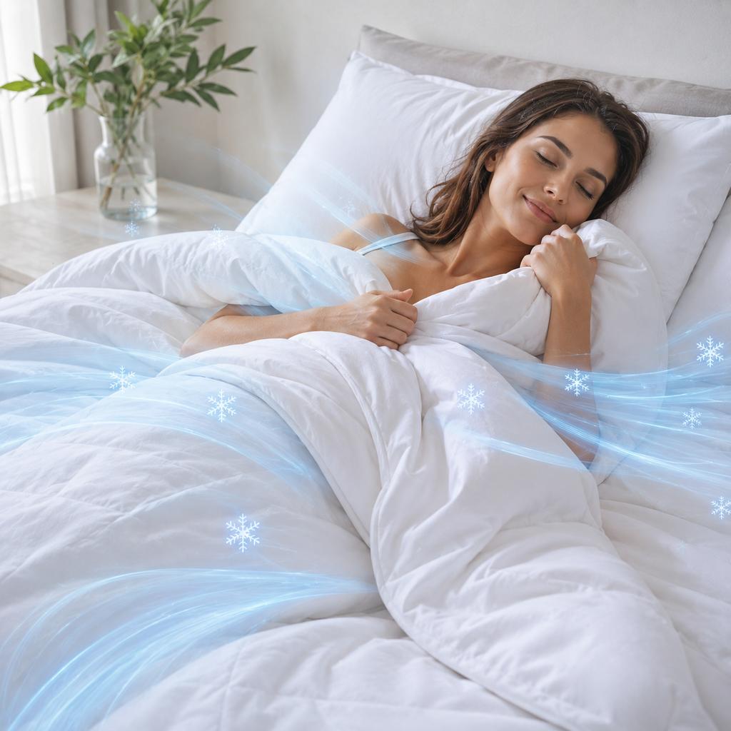 Pătură de vară răcoritoare CloudQuilt, ușoară, respirabilă, pentru un somn mai răcoros toată noaptea | Fioriscas