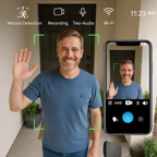 Videocitofono wireless con videocamera NovaGuard 1080p, senza abbonamento