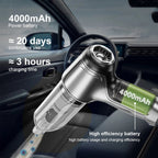 Cordless Car Vacuum With 95000Pa Suction For Drivers | Fioriscas