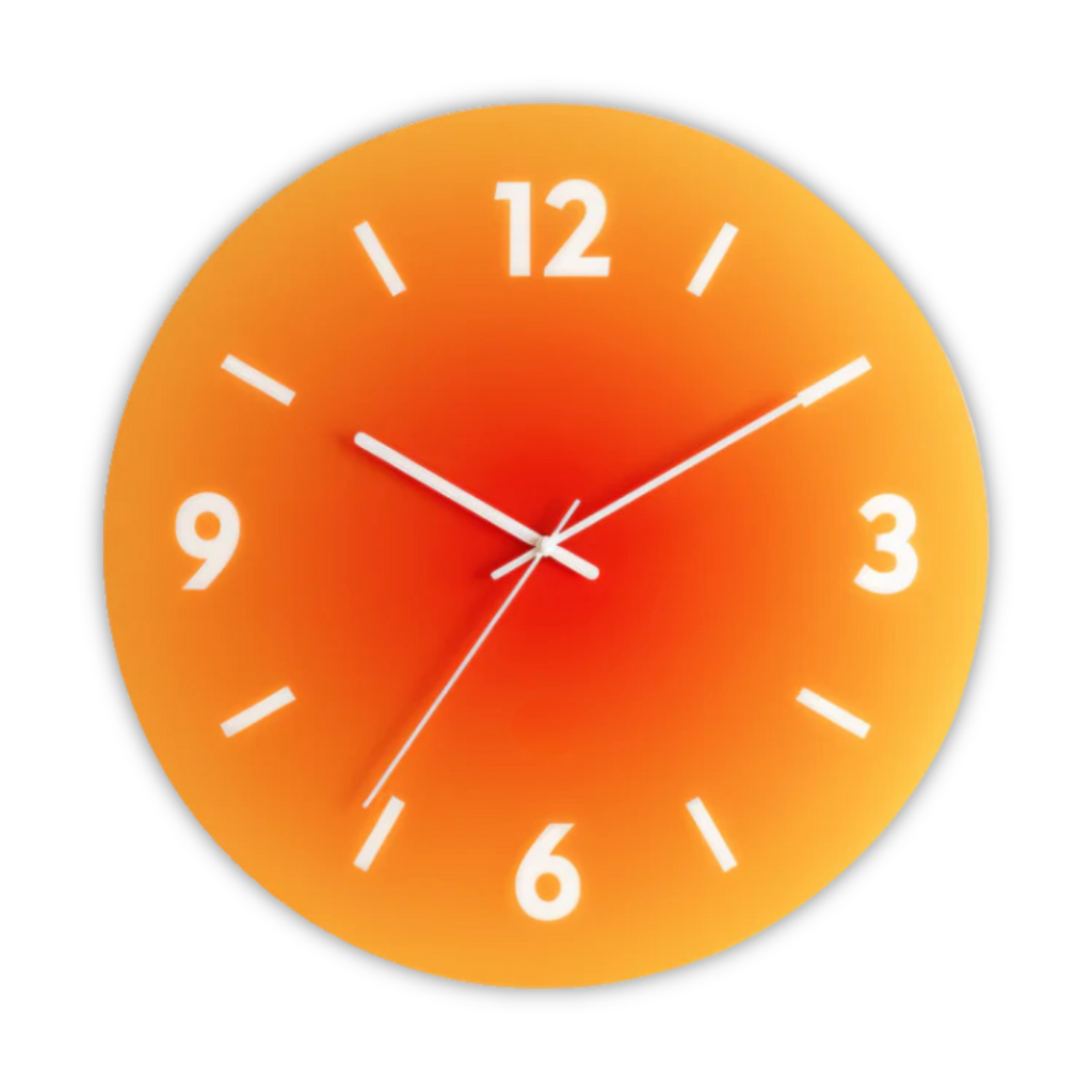 NovaLuxe-wandklok van glas, stil kwartsuurwerk, met of zonder cijfers