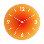 NovaLuxe-wandklok van glas, stil kwartsuurwerk, met of zonder cijfers