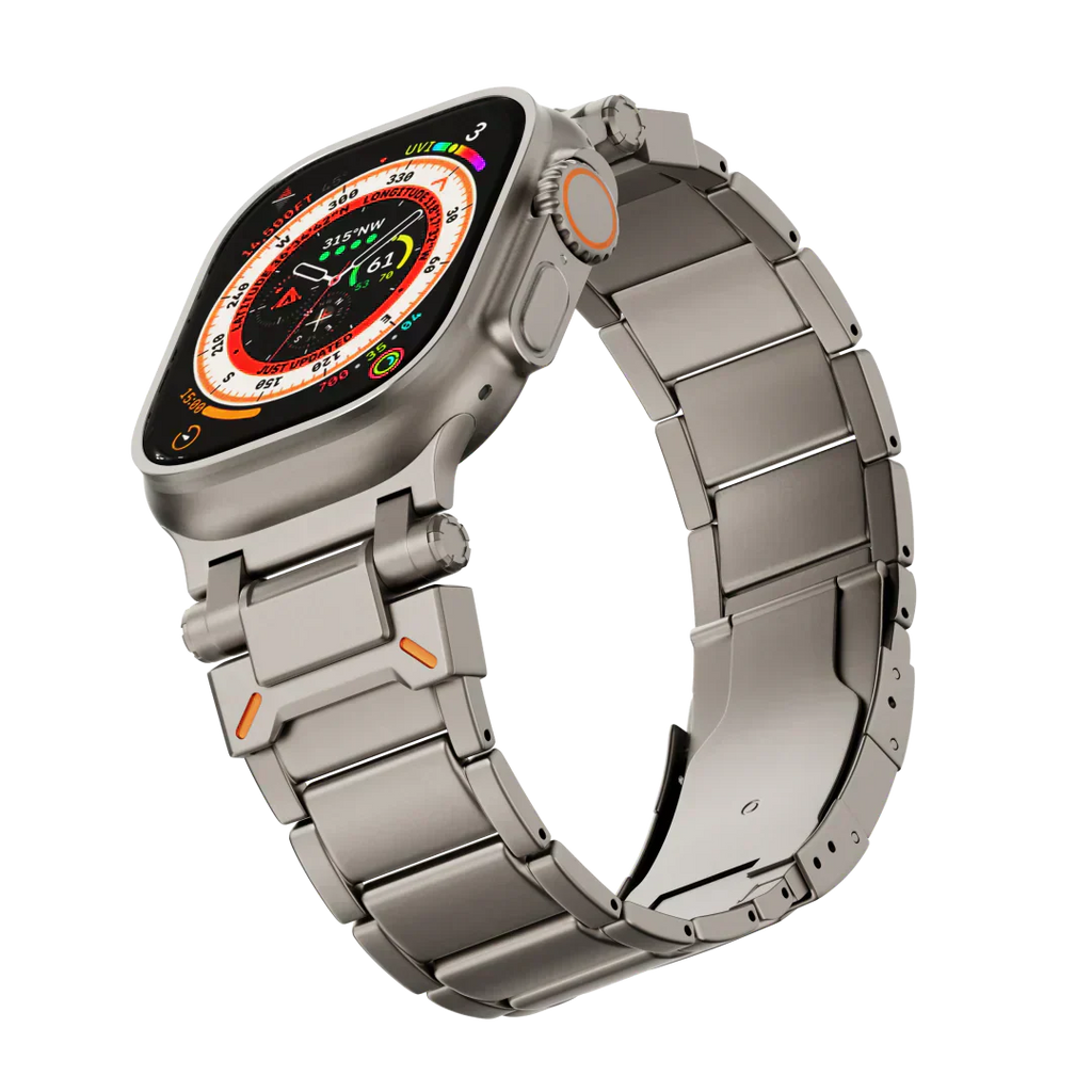 Řemínek Apple Watch, titanový řemínek Auridan s nastavitelným zapínáním