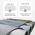 Quick-Dry Microfiber Bath Mat, Aurea Plush Absorbent Bathroom Rug