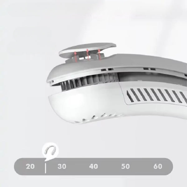 Ventilateur de cou portable BreezeLoop avec batterie rechargeable longue durée