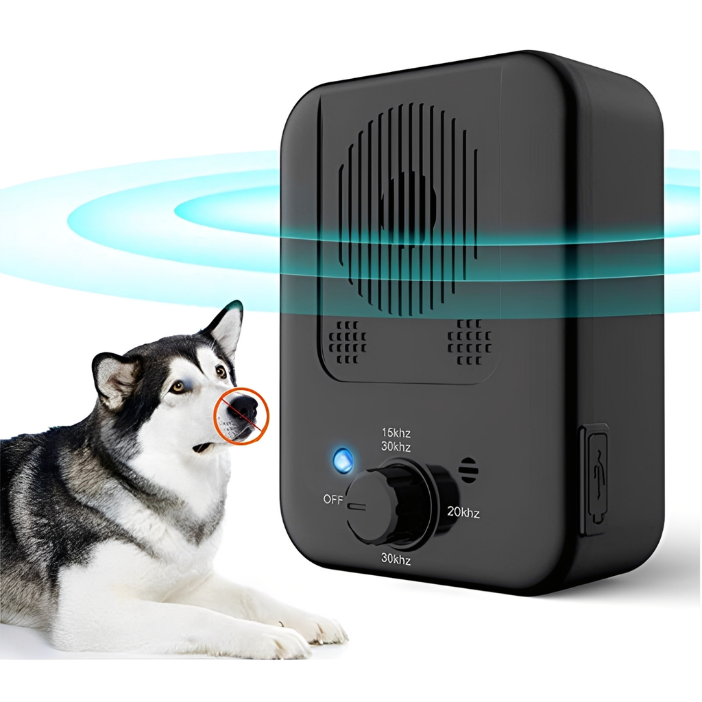 Dispositivo ultrasonico antiabbaio, addestratore portatile per cani da usare a casa e durante le passeggiate