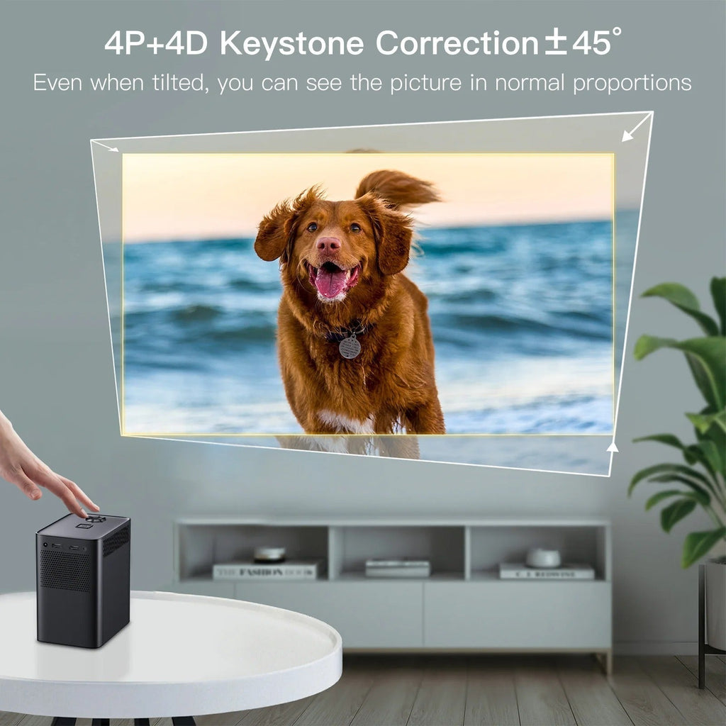 Android 4K WiFi -kannettava projektori kotiteatteriin | Fioriscas
