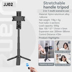 4-teiliges Selfie-Stick-Stativ mit Bluetooth für Reisende | Fioriscas