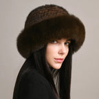 Vellara Genuine Mink Fur Hat, Insulated For Winter Warmth