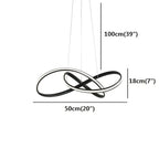 Arisha moderne LED hanglamp, zwart/wit, woonkamer/slaapkamer | Fioriscas