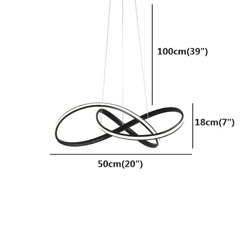 Arisha moderne LED hanglamp, zwart/wit, woonkamer/slaapkamer | Fioriscas