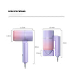 Foldable hairdryer with ion technology for shiny hair - Fioriscas