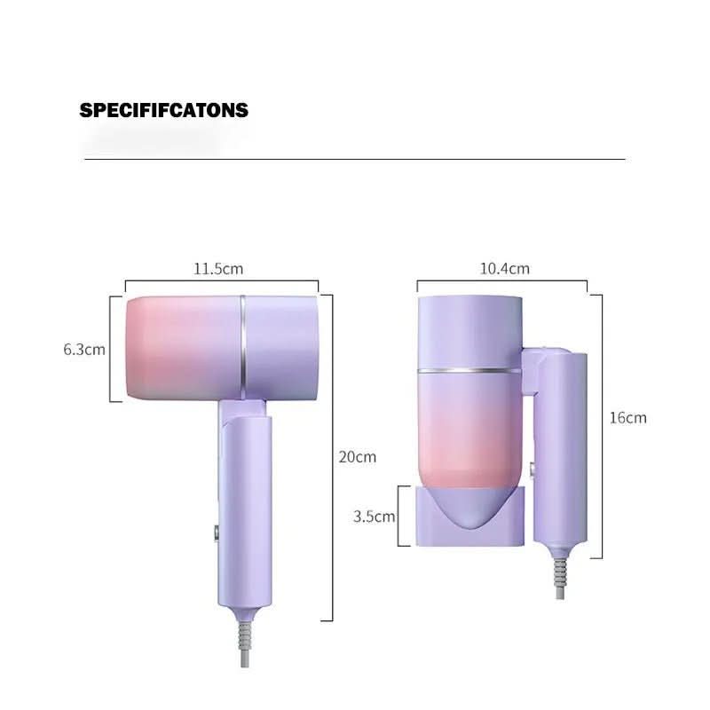 Foldable hairdryer with ion technology for shiny hair - Fioriscas
