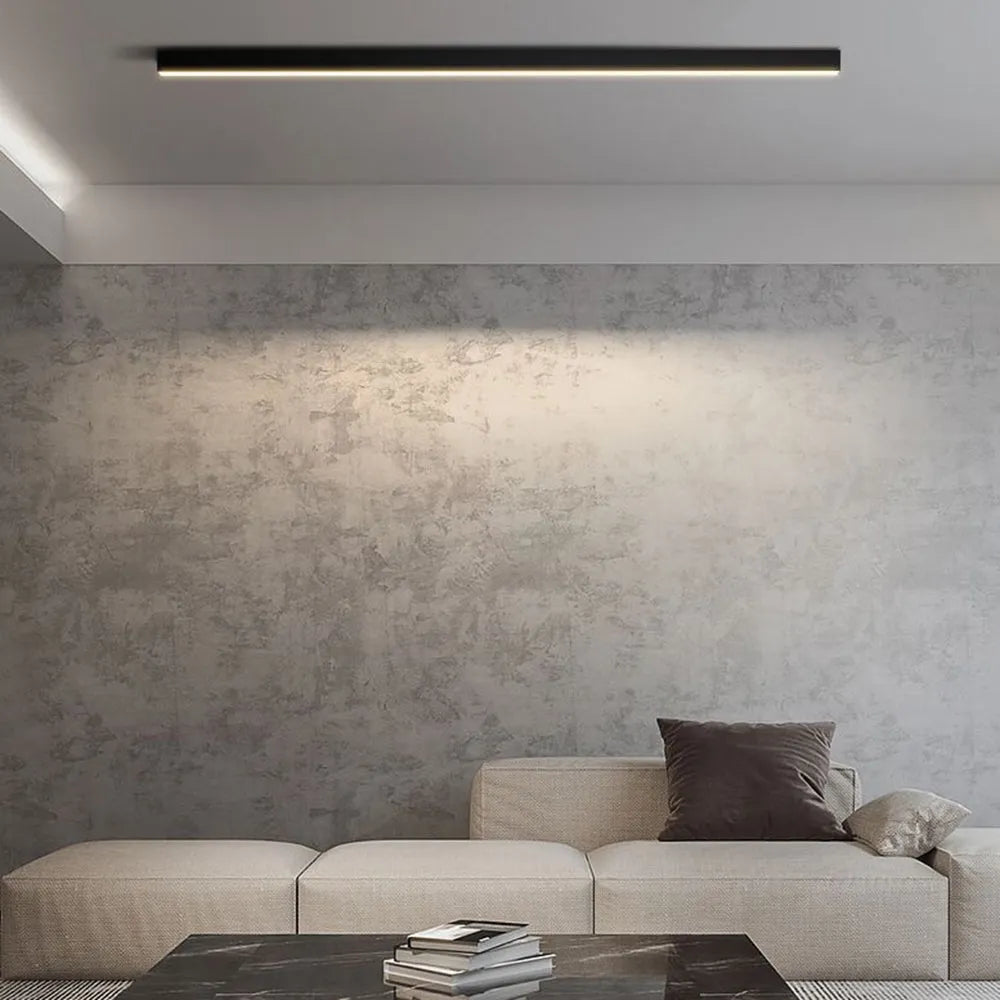 Noirline lineær LED-loftslampe, sort finish, 4 længder