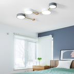 Arisha Moderne LED Loftlampe Log Stue Soveværelse Hvid Grå | Fioriscas