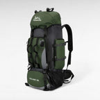 Ultralichte wandelrugzak van 90 liter, waterdicht ripstopmateriaal met regenhoes