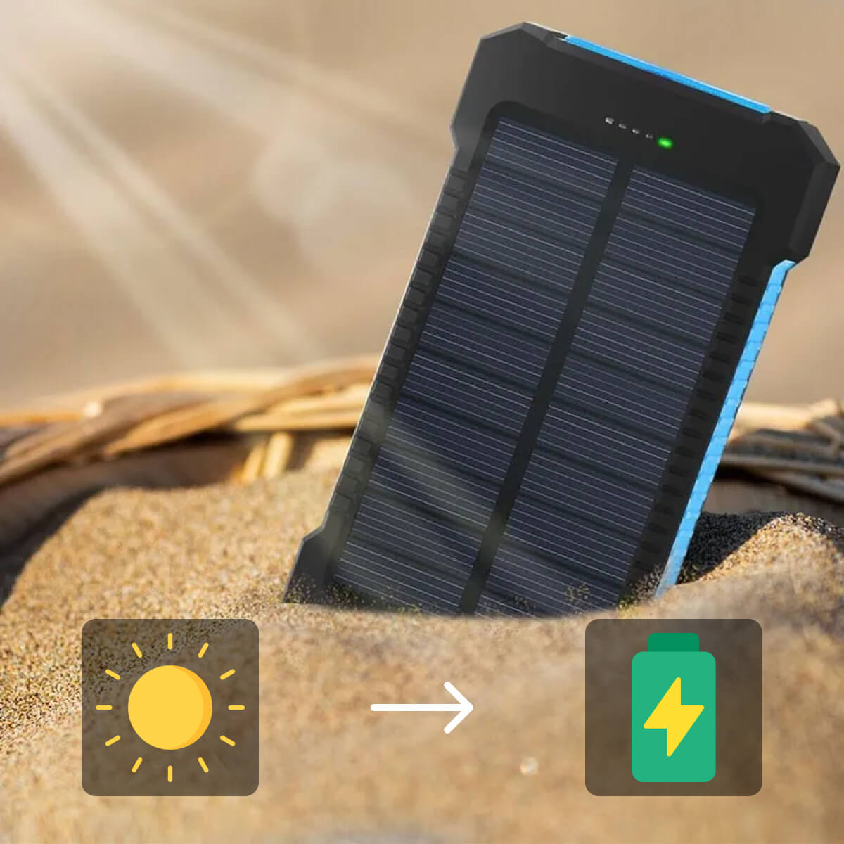 SolaraGuard 50000mAh solární powerbanka s duálním nabíjením přes USB