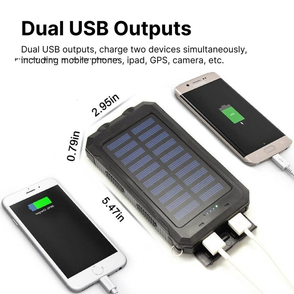 SolaraGuard 50000mAh solární powerbanka s duálním nabíjením přes USB
