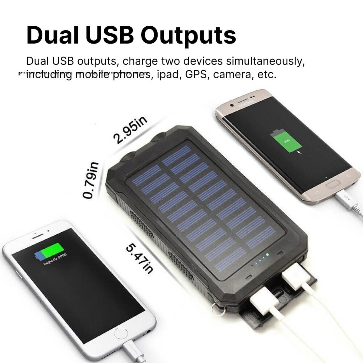 SolaraGuard 50000mAh solární powerbanka s duálním nabíjením přes USB