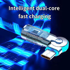 Magnetic Charging Cable | 540° Rotating Connector | Fast Charge with LED Glow