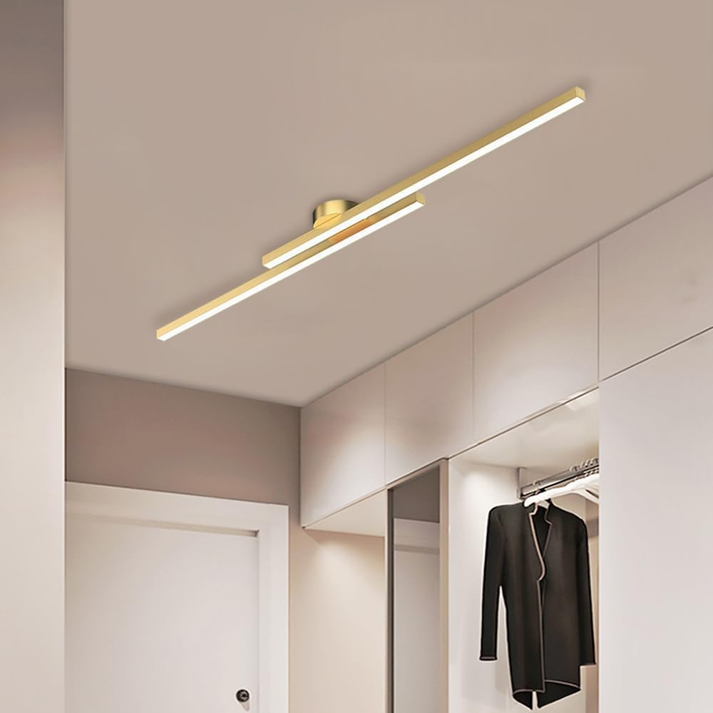 Ultra-Slim LED Semi-Flush Ceiling Light in Aluminum, LumenVale