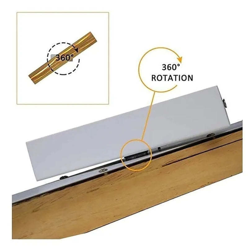Lampe murale LED Muto en bois naturel fissuré rotatif | Fioriscas