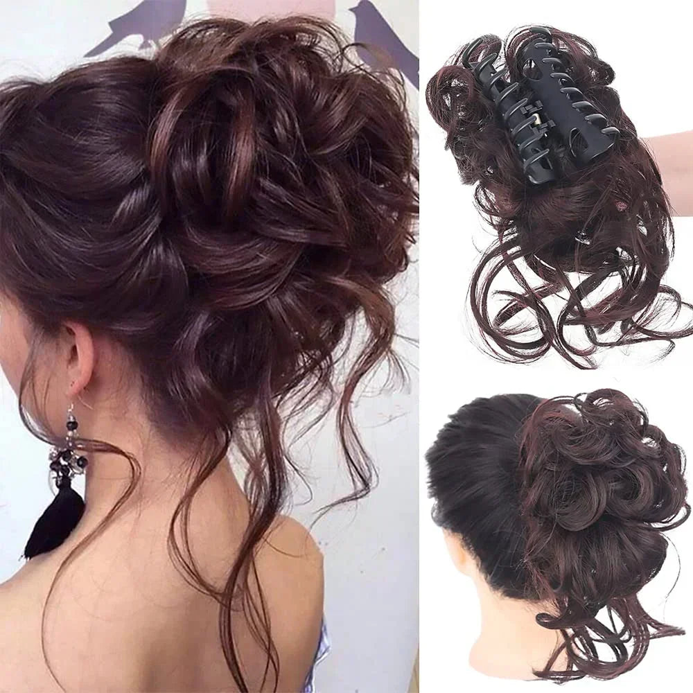 Curly Hair Bun – Clip-in Hair Piece with Volume and Natural Look
