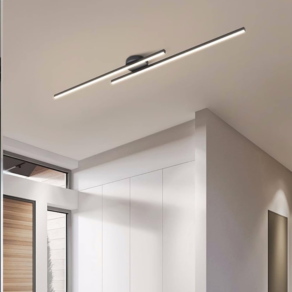 Ultra-Slim LED Semi-Flush Ceiling Light in Aluminum, LumenVale