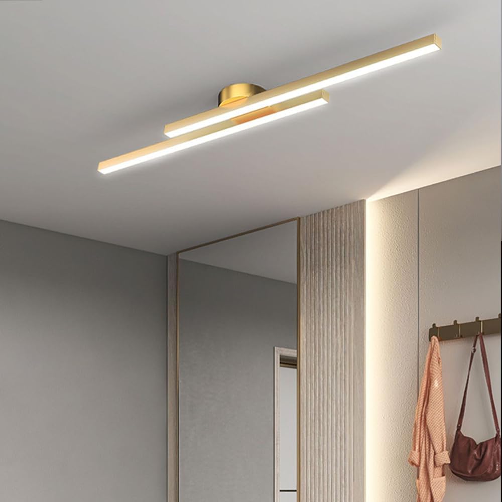 Ultra-Slim LED Semi-Flush Ceiling Light in Aluminum, LumenVale