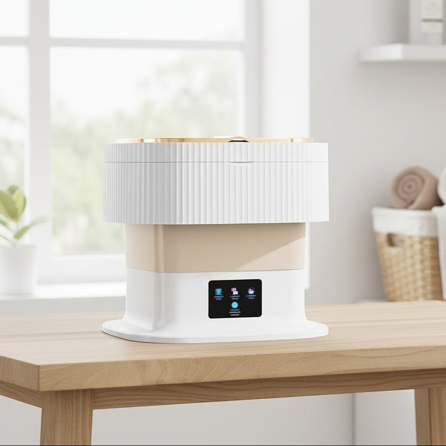 Mini lavatrice pieghevole intelligente da 11L per viaggi e nuclei familiari piccoli | Fioriscas