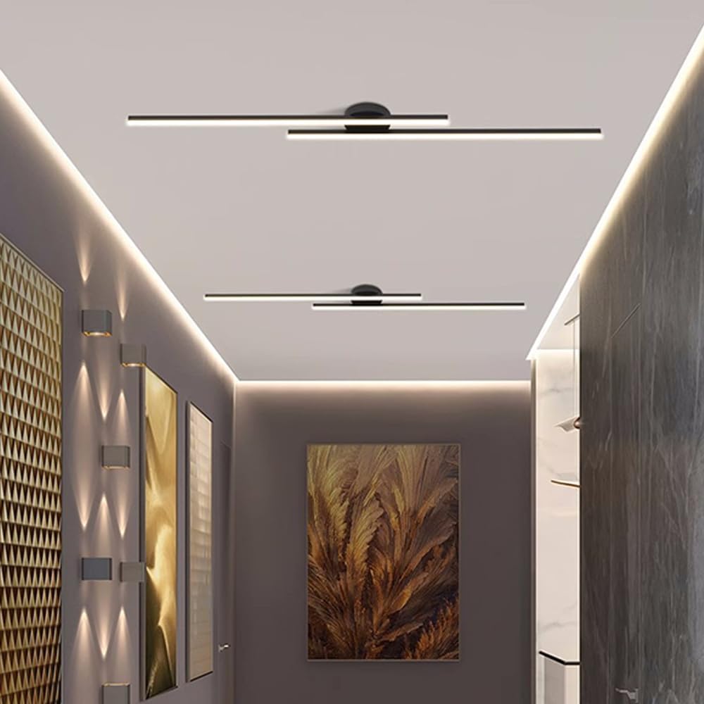 Ultra-Slim LED Semi-Flush Ceiling Light in Aluminum, LumenVale