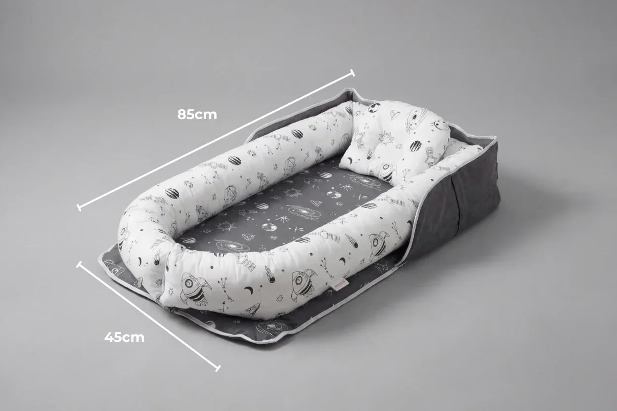 Nid portable en coton pour bébé avec housse lavable | Fioriscas